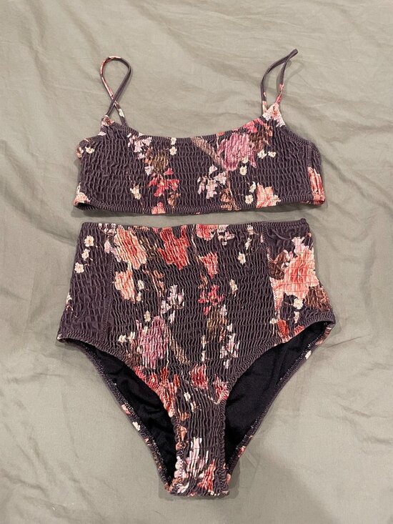 Triangl Other - Triangl Floral Smocked Bikini Set Medium